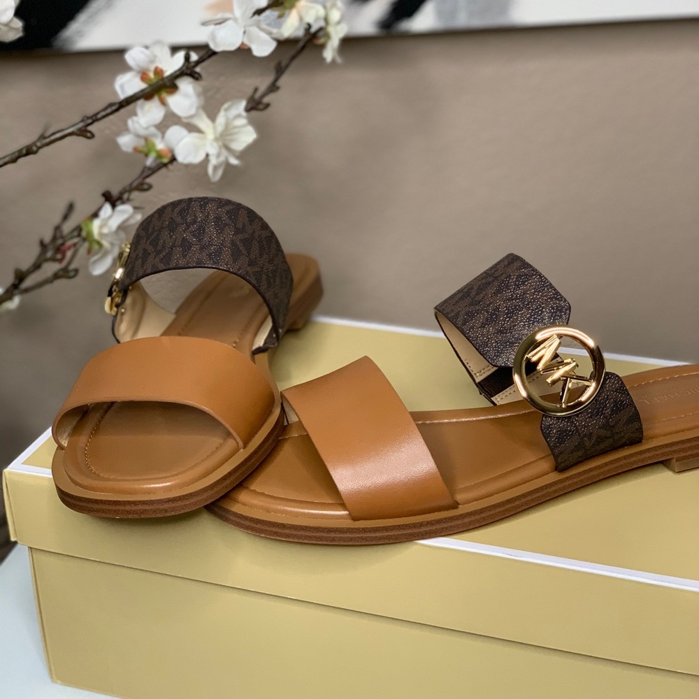 Michael Kors Leather Summer Sandals - Brown/Acorn